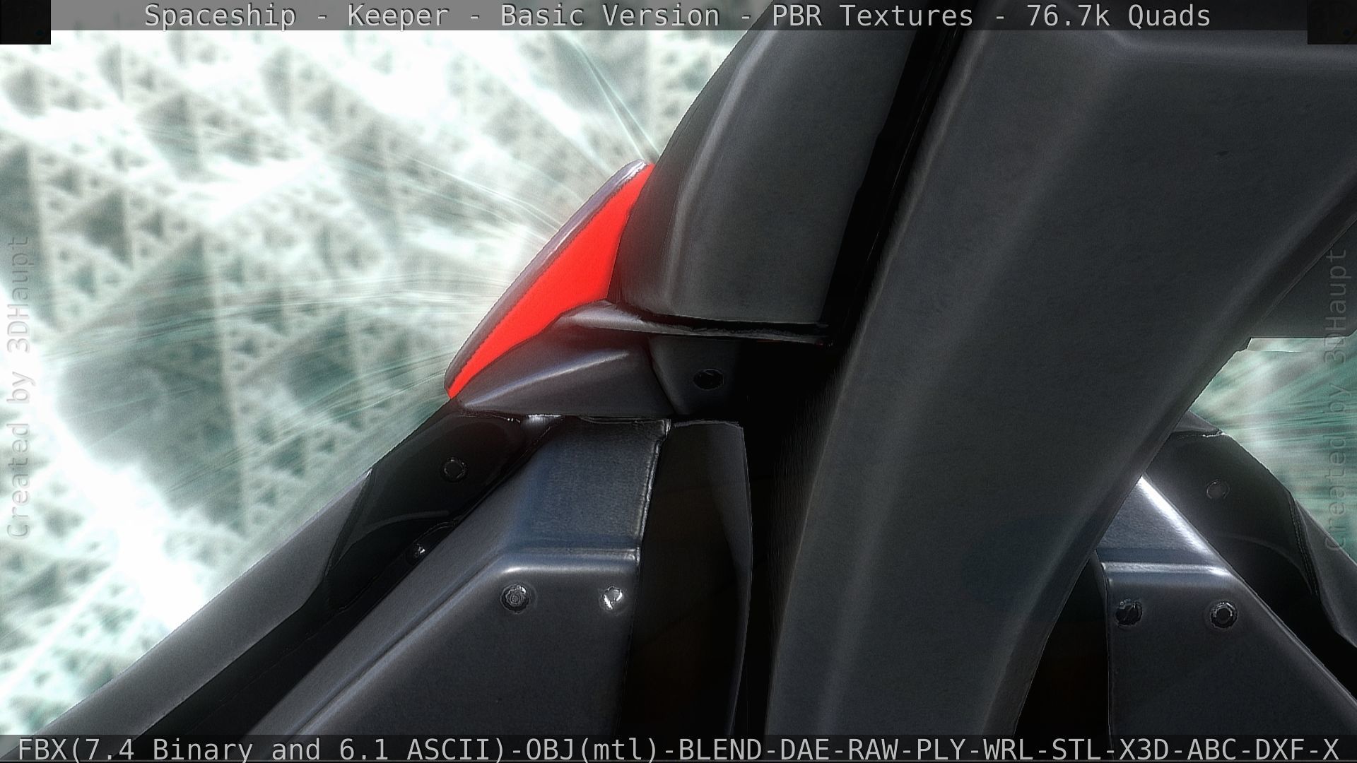 Spaceship  - Keeper - Basic Version Low-poly 3D model_44