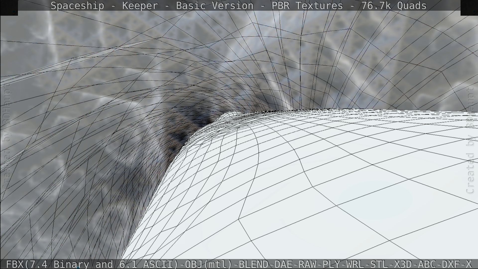 Spaceship  - Keeper - Basic Version Low-poly 3D model_169