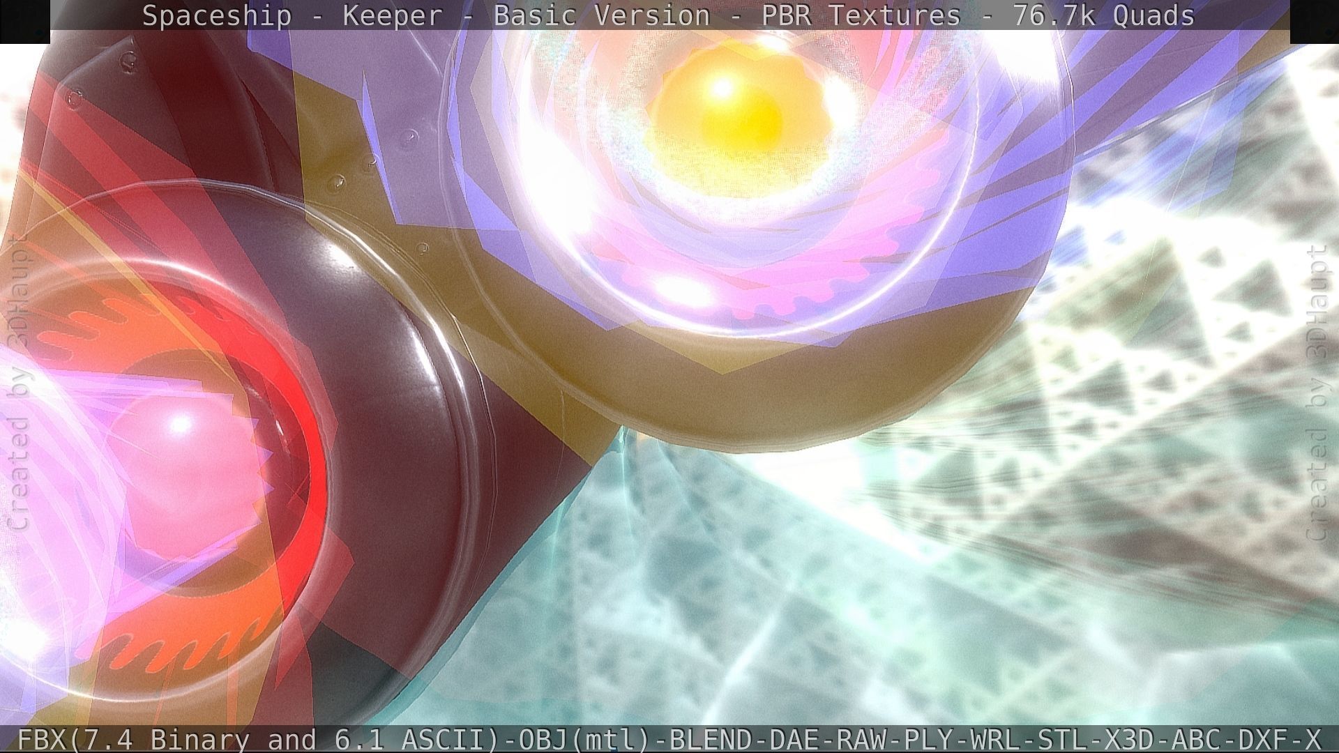 Spaceship  - Keeper - Basic Version Low-poly 3D model_117