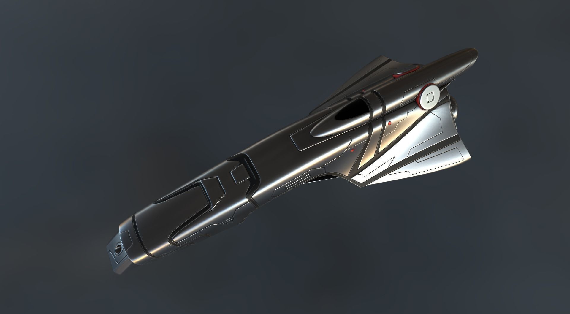 Spaceship  - Keeper - Basic Version Low-poly 3D model_3