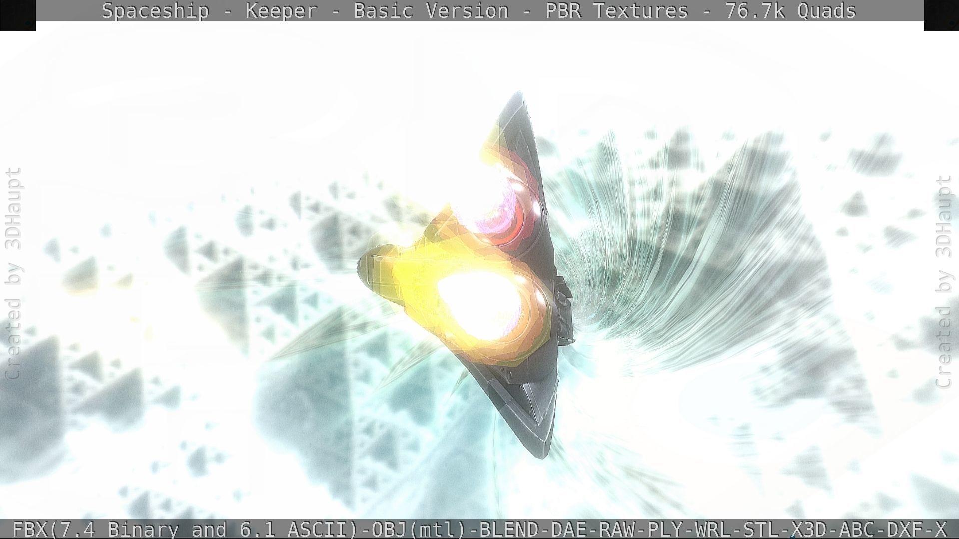 Spaceship  - Keeper - Basic Version Low-poly 3D model_41