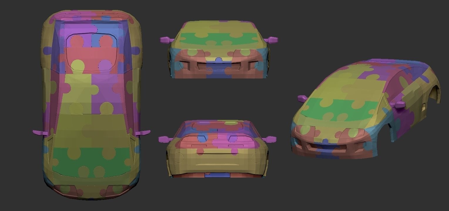Car Puzzle AAA 3D print model_3