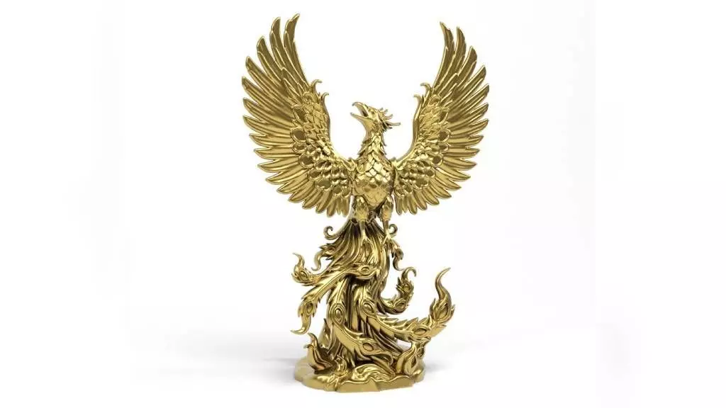 Phoenix sculpture 3D print model