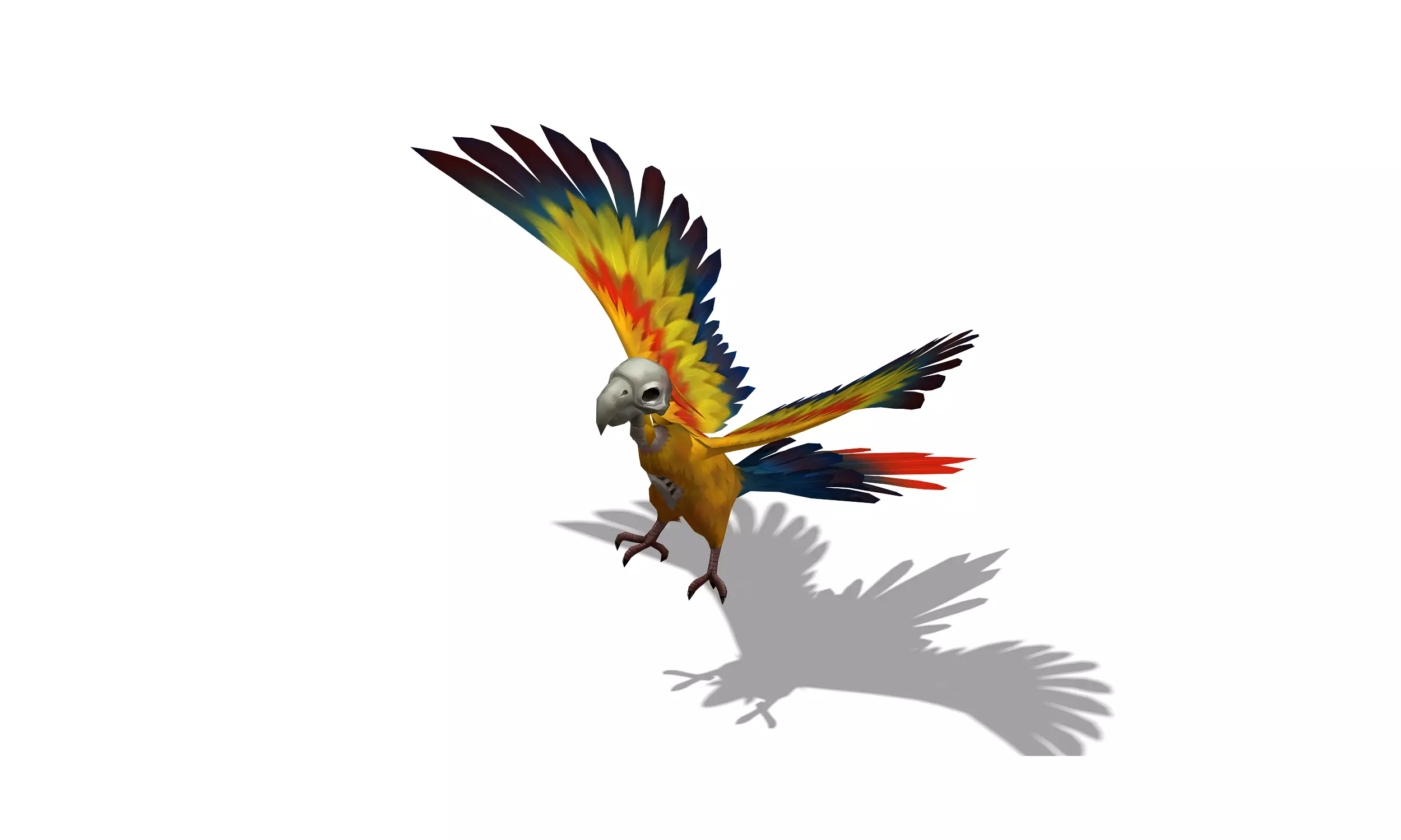 skeleton Parrot Low-poly 3D model