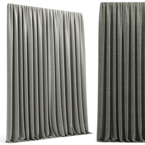 Modern curtain 2 Low-poly 3D model