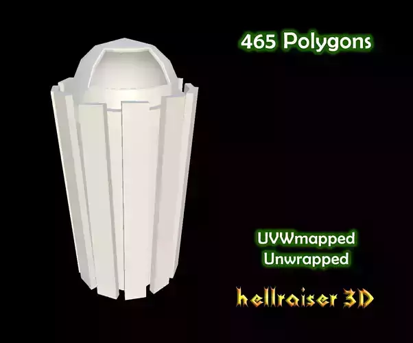 Recycle Bin Low-poly 3D model