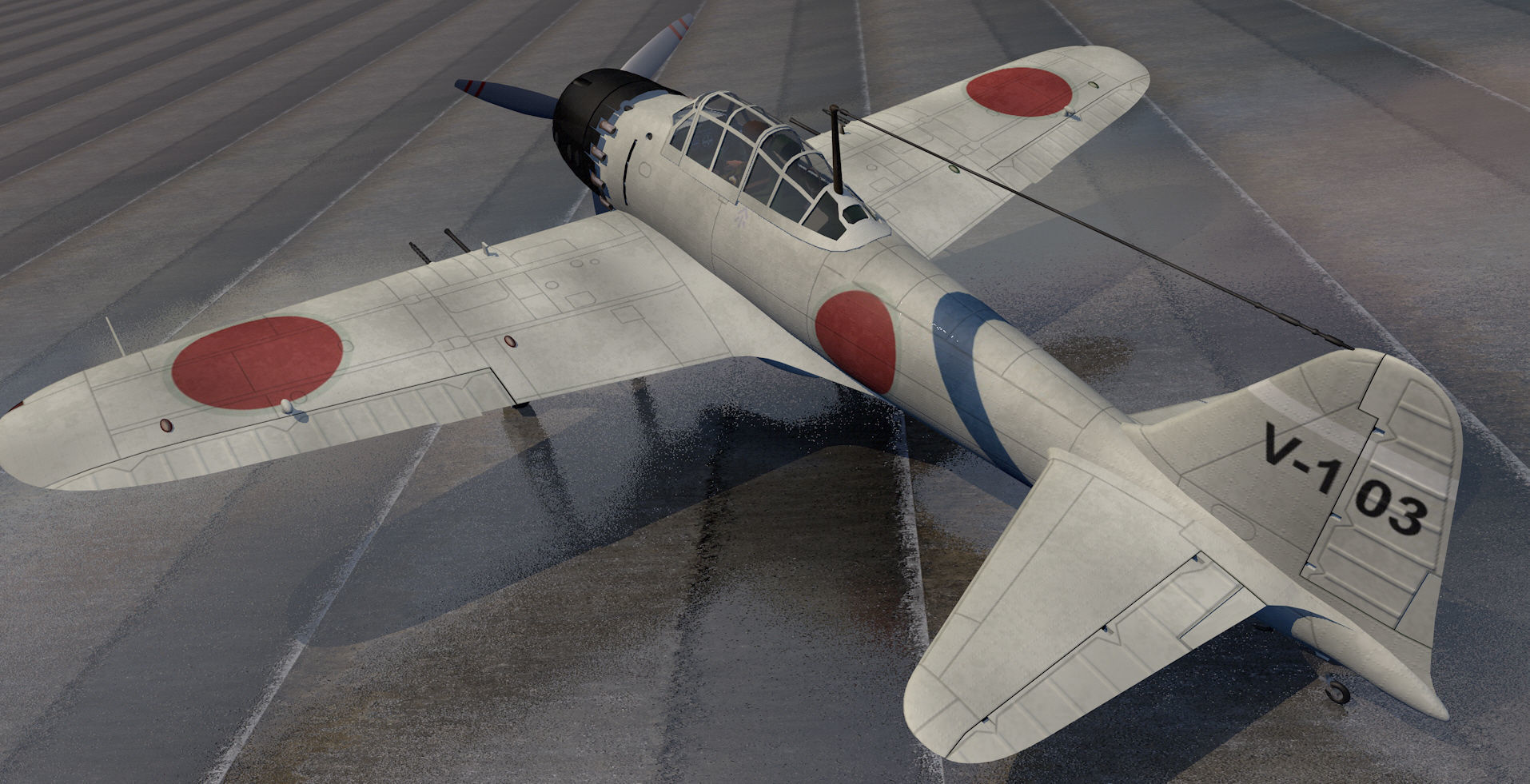 Mitsubishi A6M5 Zero - aka Zeke 3D model_3