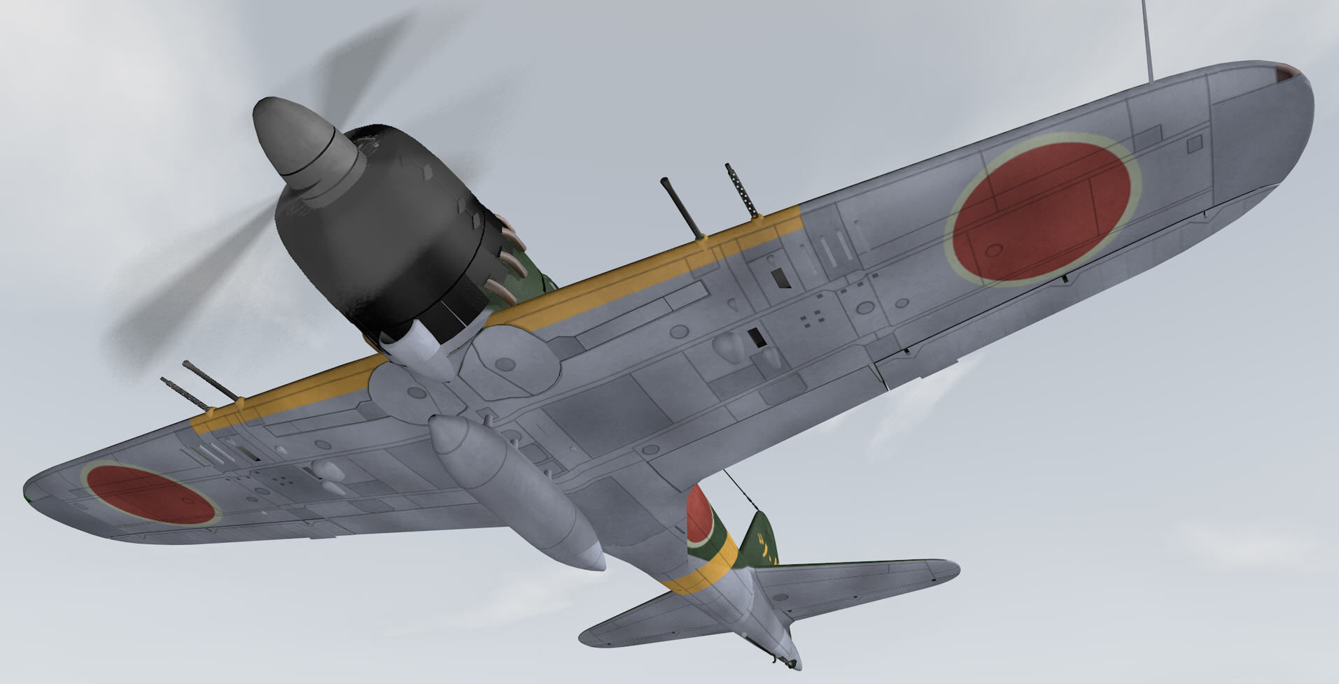 Mitsubishi A6M5 Zero - aka Zeke 3D model_11