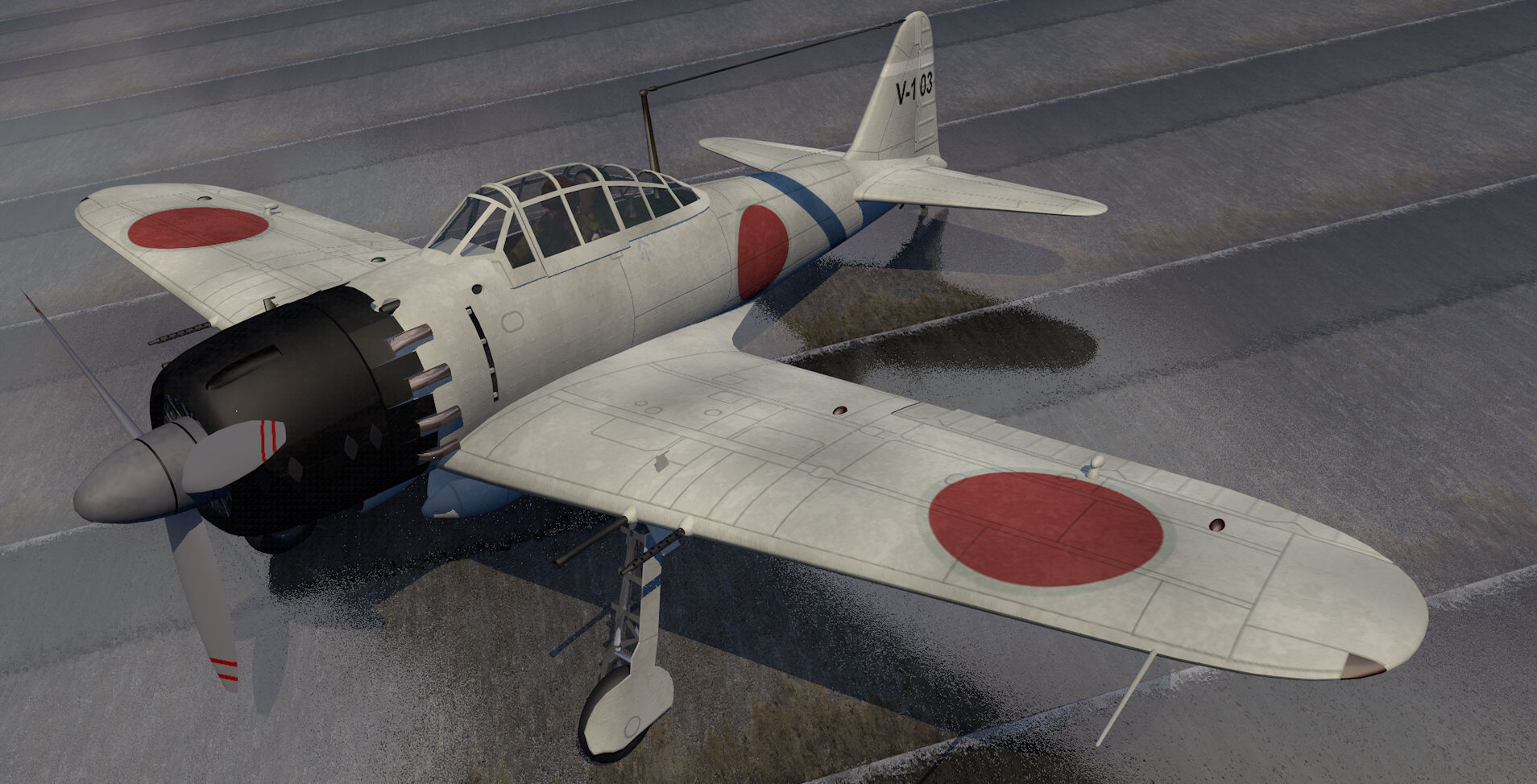 Mitsubishi A6M5 Zero - aka Zeke 3D model_1