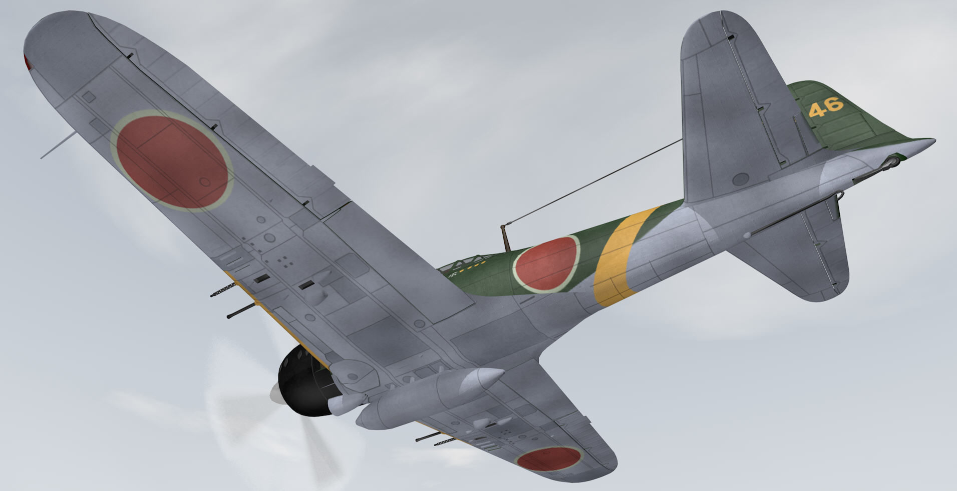 Mitsubishi A6M5 Zero - aka Zeke 3D model_12
