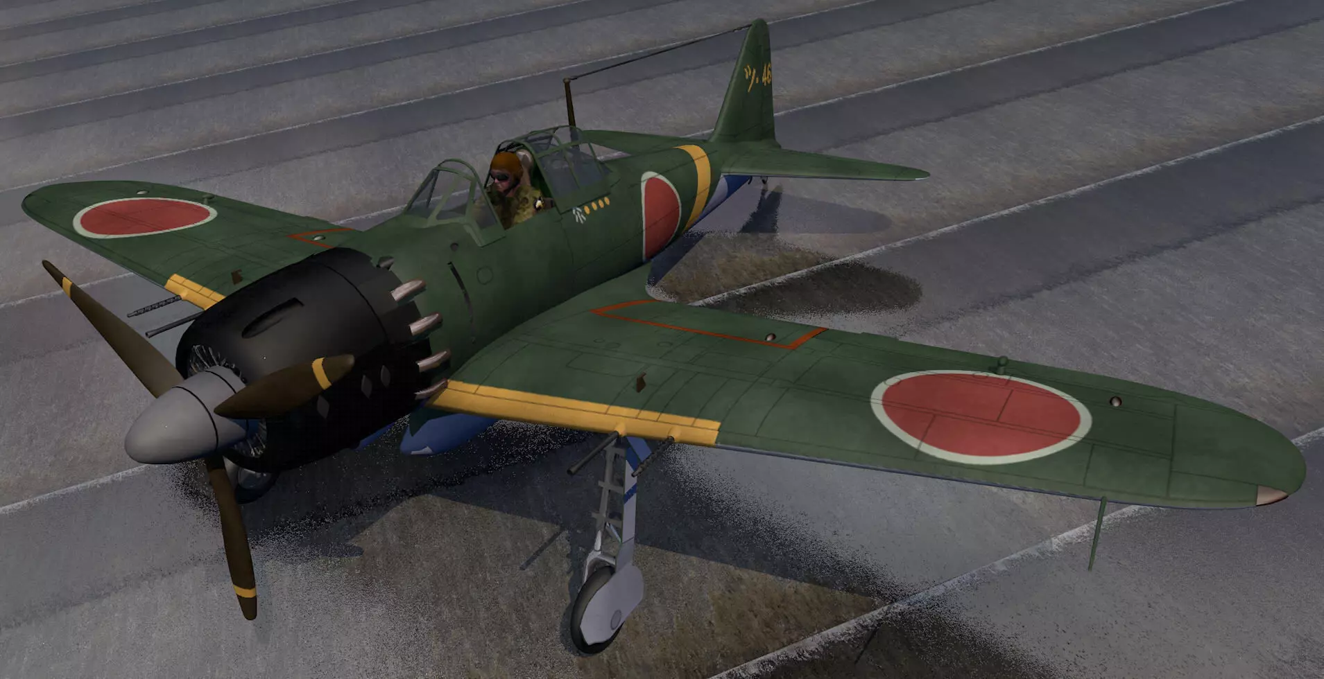 Mitsubishi A6M5 Zero - aka Zeke 3D model_0