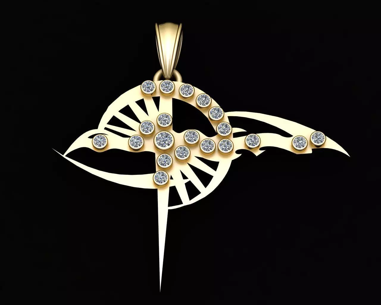 Aero Diamond Starburst Pendant 3D print model