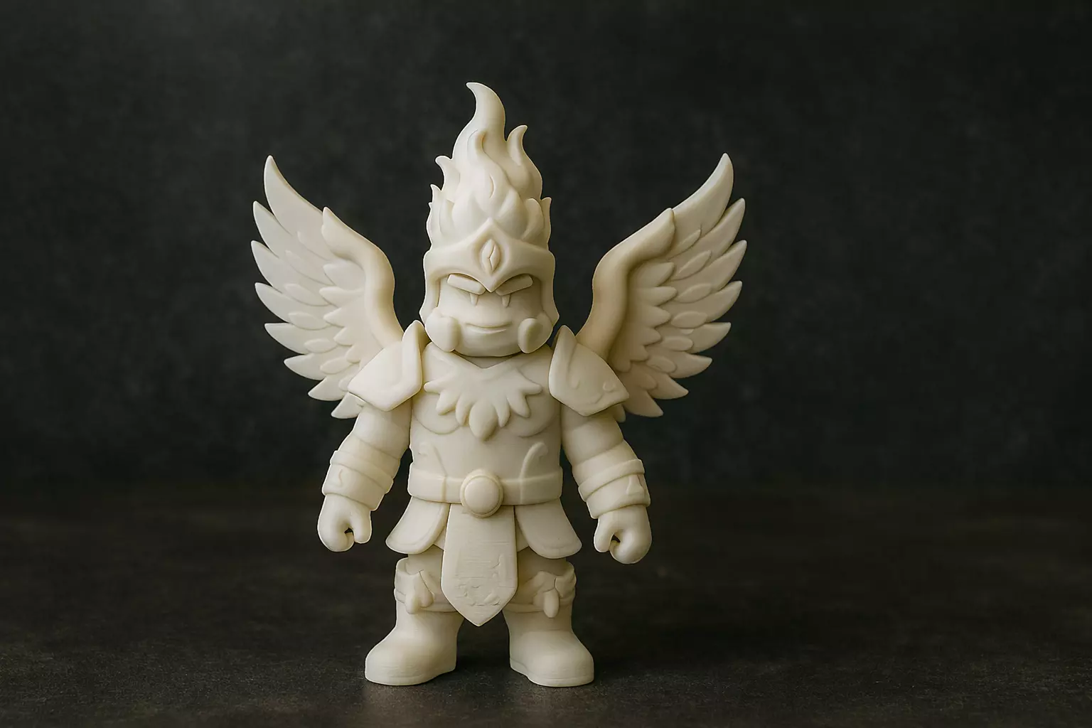 Chibi Angel Warrior Miniature with Wing Armor Free 3D print model