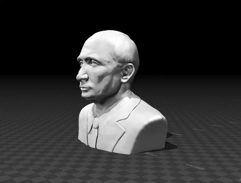 Portrait bust of Vladimir Putin 3D print model_0
