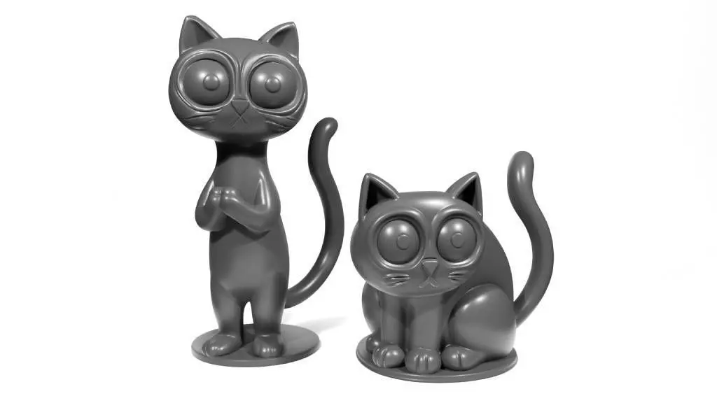 Decorative cats 3D print model