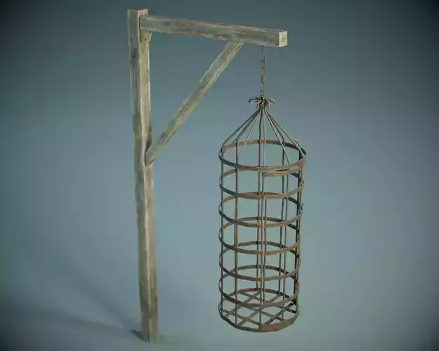 Medieval cage PBR Low-poly 3D model