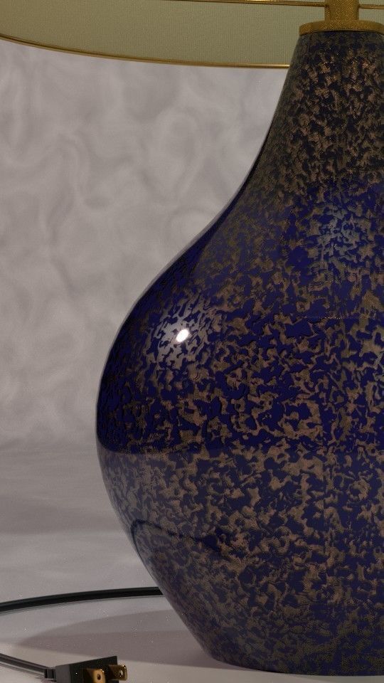 Mosaic Table Lamp Free 3D model_1