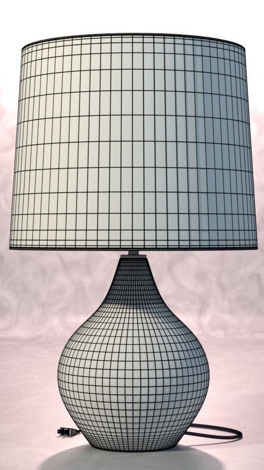 Mosaic Table Lamp Free 3D model_2