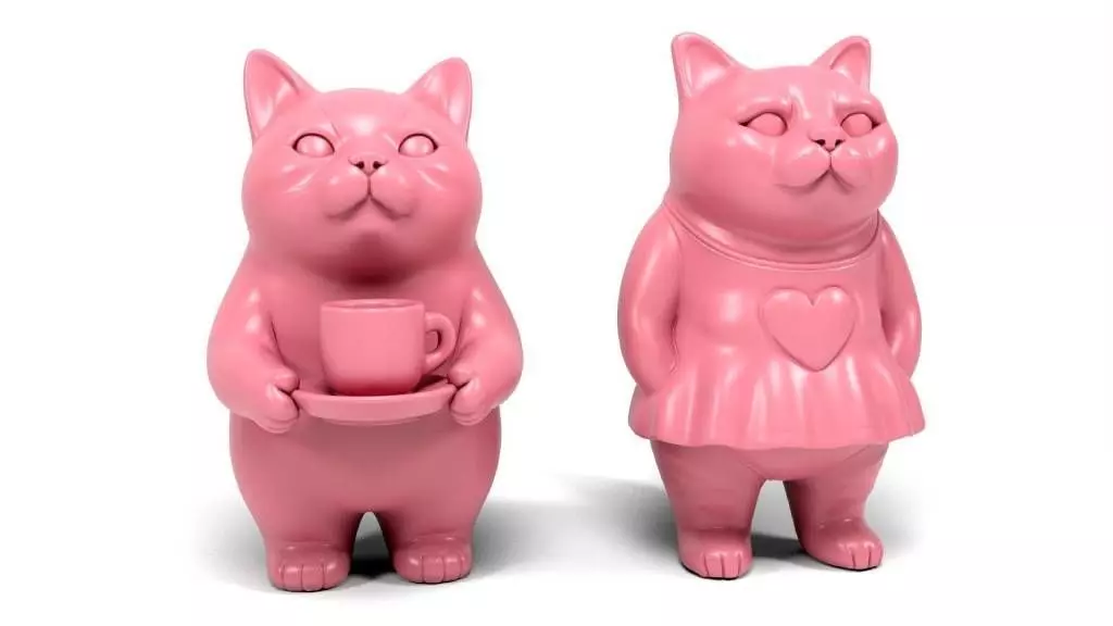 Cat decorative figurine 3D print model