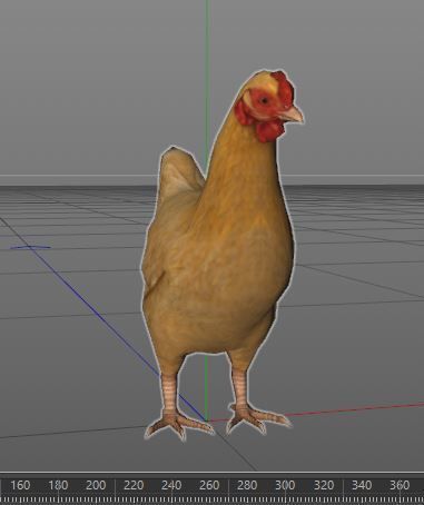 Chicken Brown  Animations Game Ready Low-poly 3D model_3
