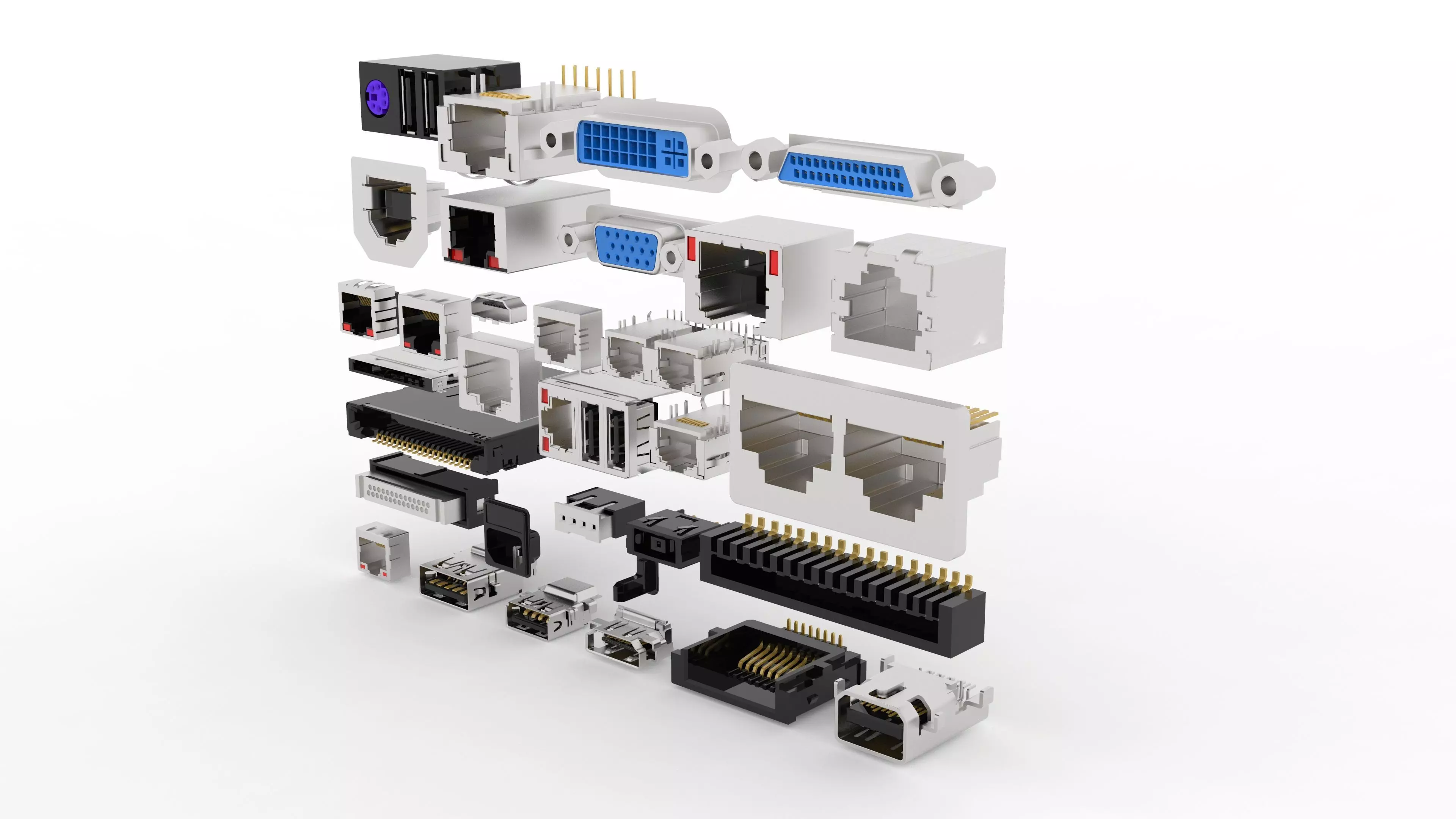 Ports Low-poly 3D model