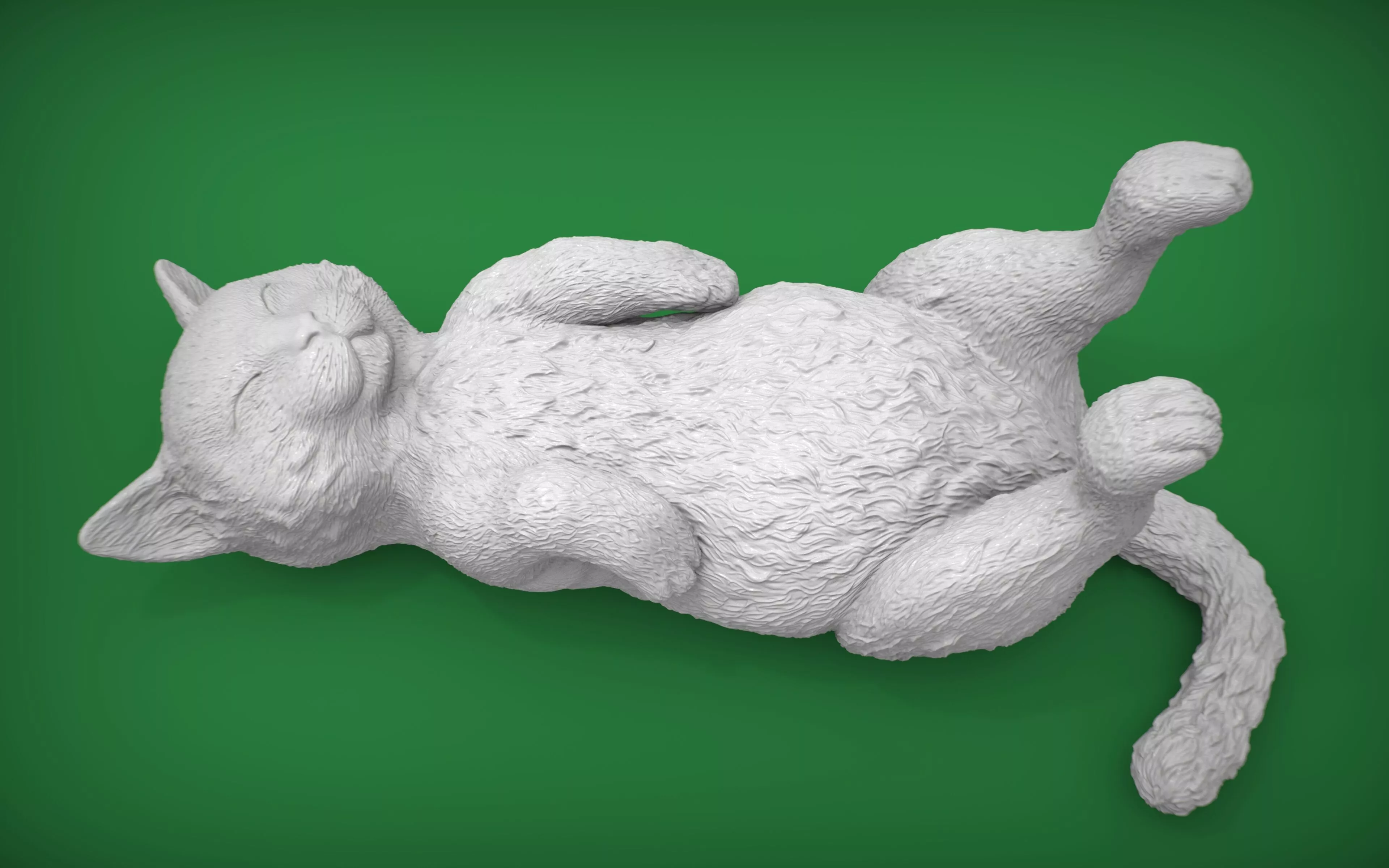 Sleeping cat for 3D printing 3D print model