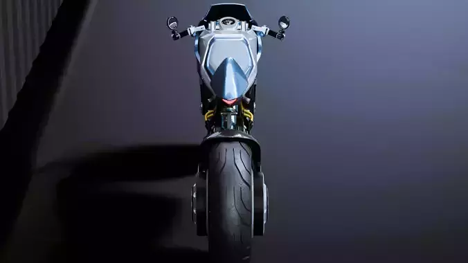 Sci-Fi Racing Motorcycle 3D model 3