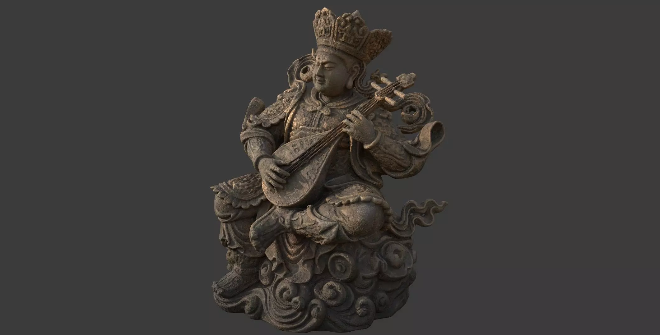 Chinese Buddha Pbr Model Low-poly 3D model