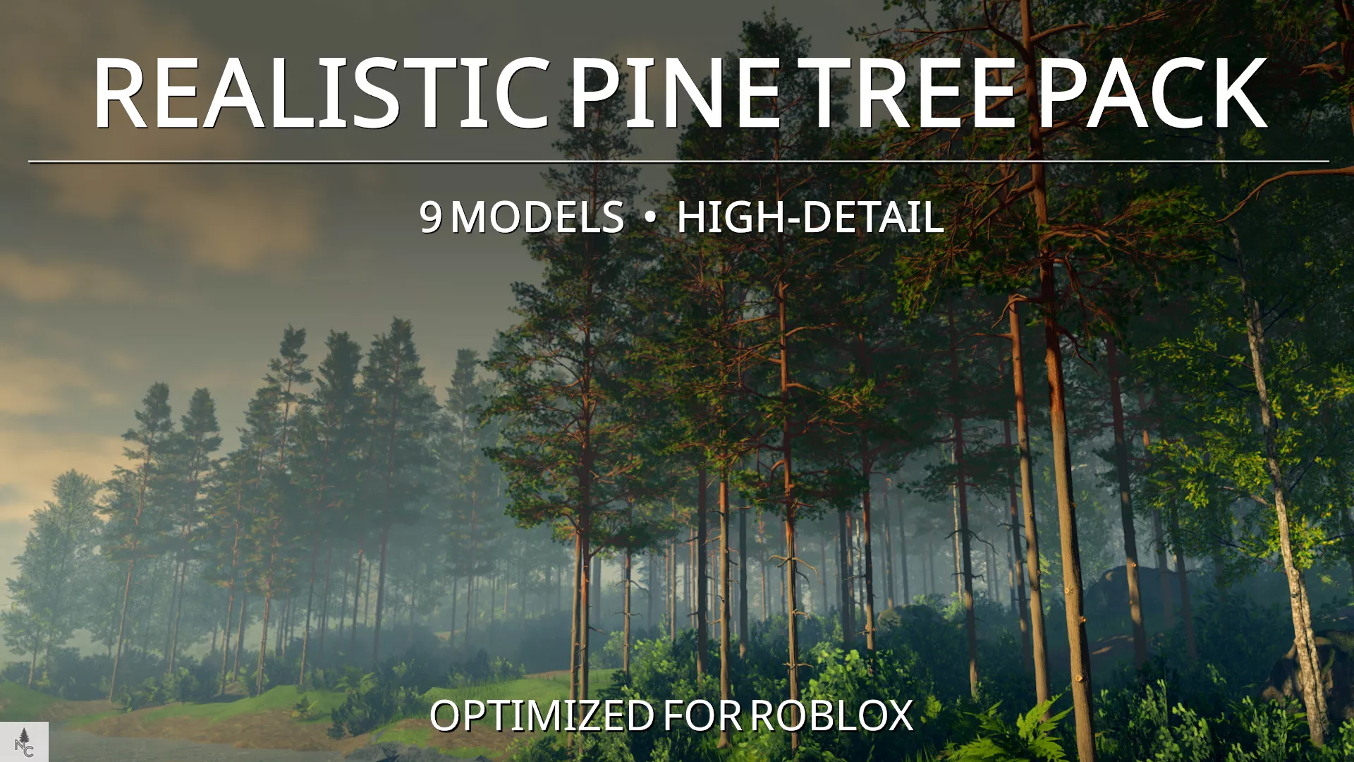 ROBLOX Realistic Pine Tree Pack Low-poly 3D model