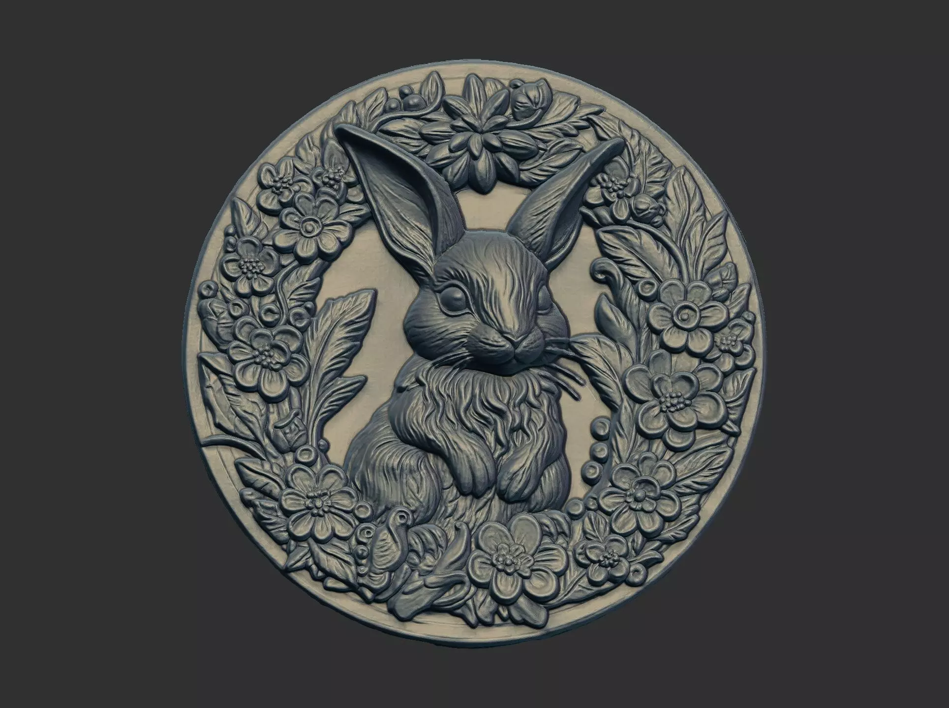 easter bunny wall decor 3 3D print model