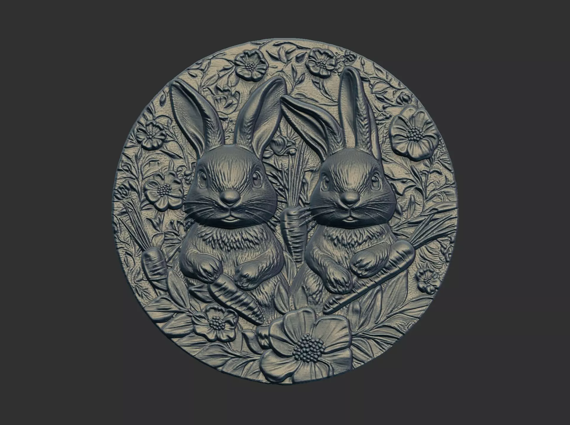easter bunny wall decor 4 3D print model