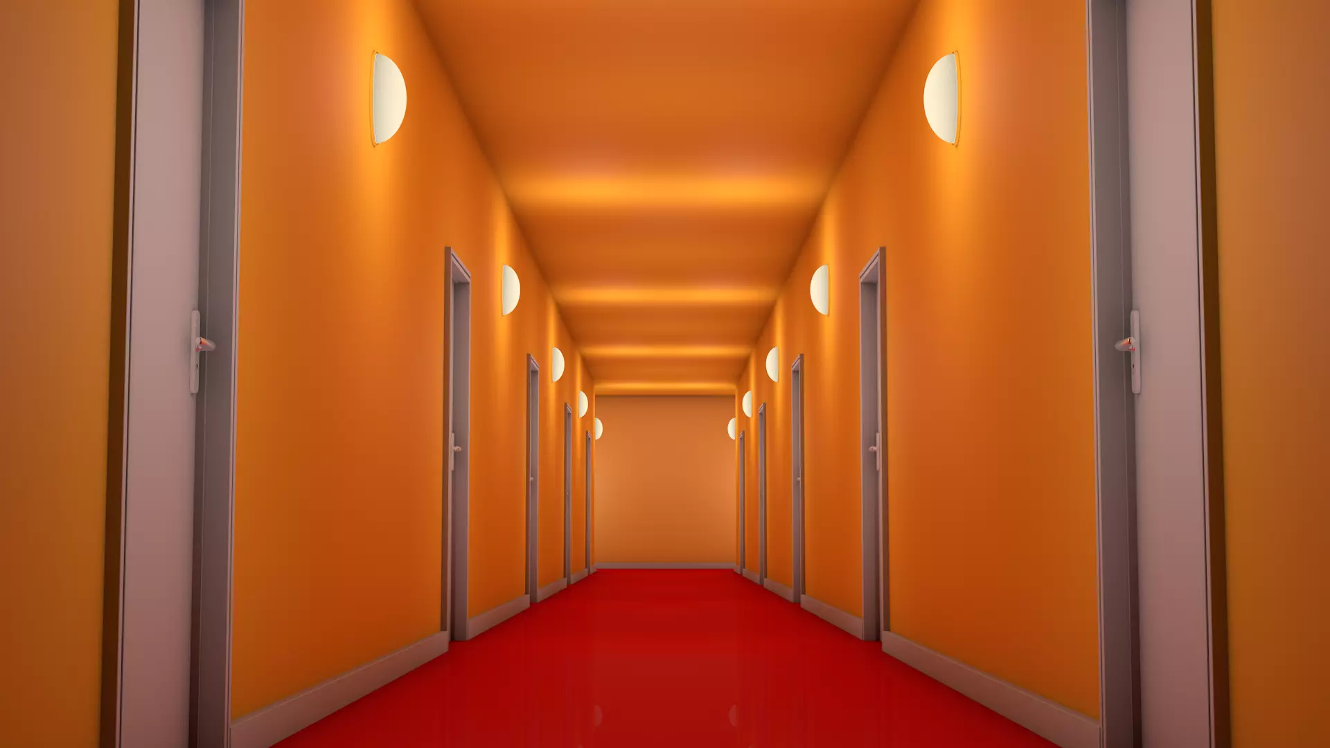 Apartment Hallway 3D model