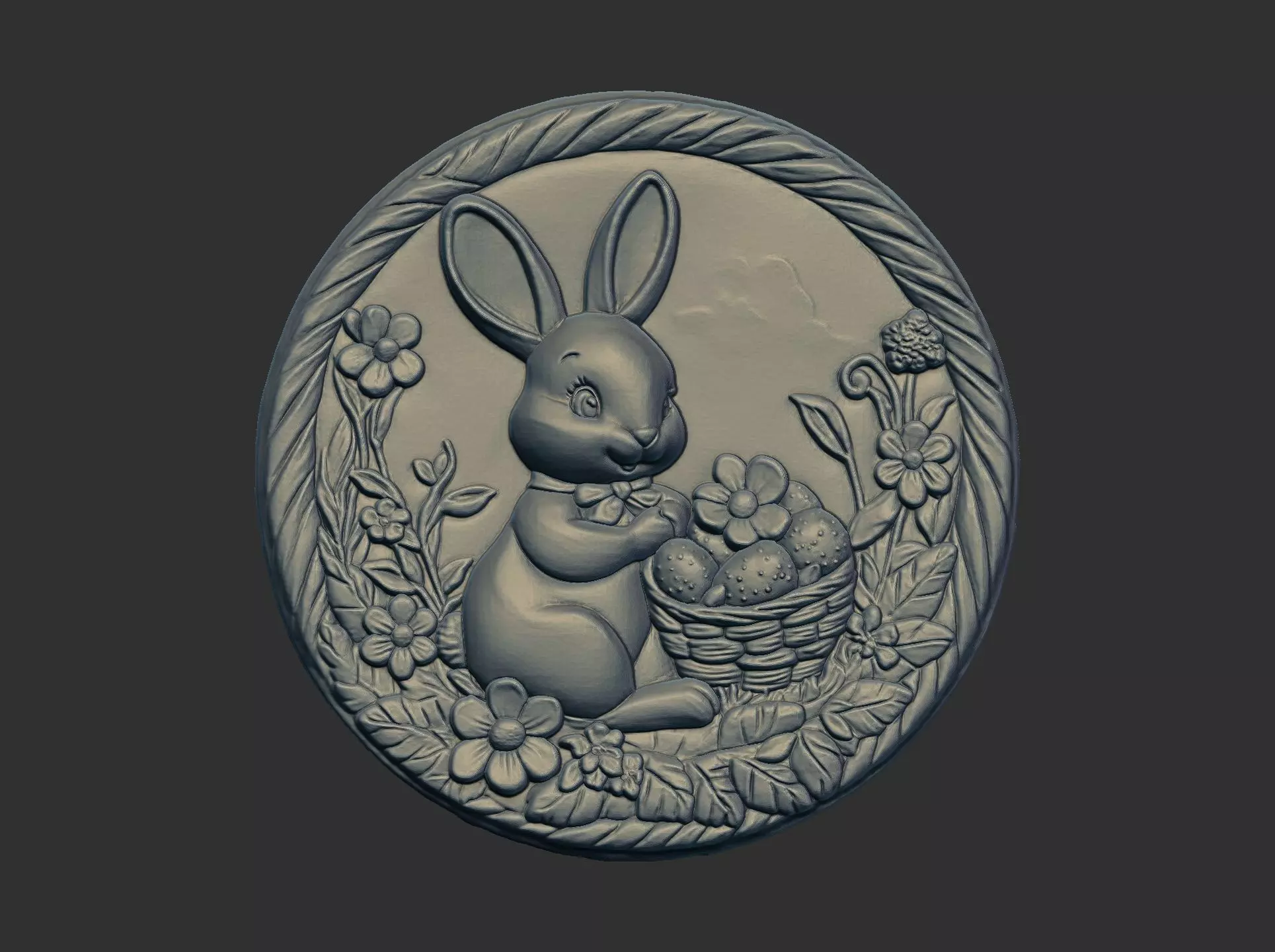 easter bunny wall decor 5 3D print model