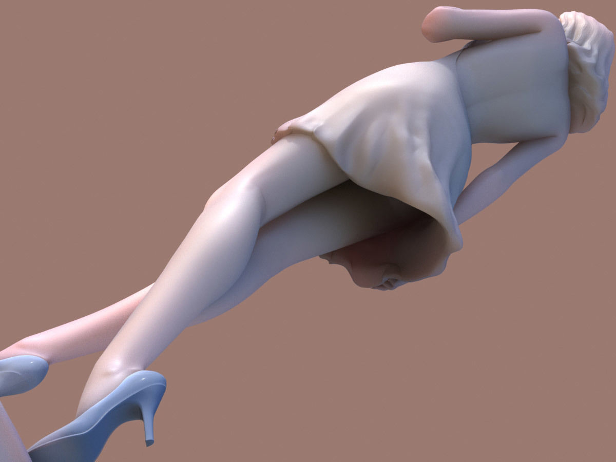 Woman Walking 3D print model_2