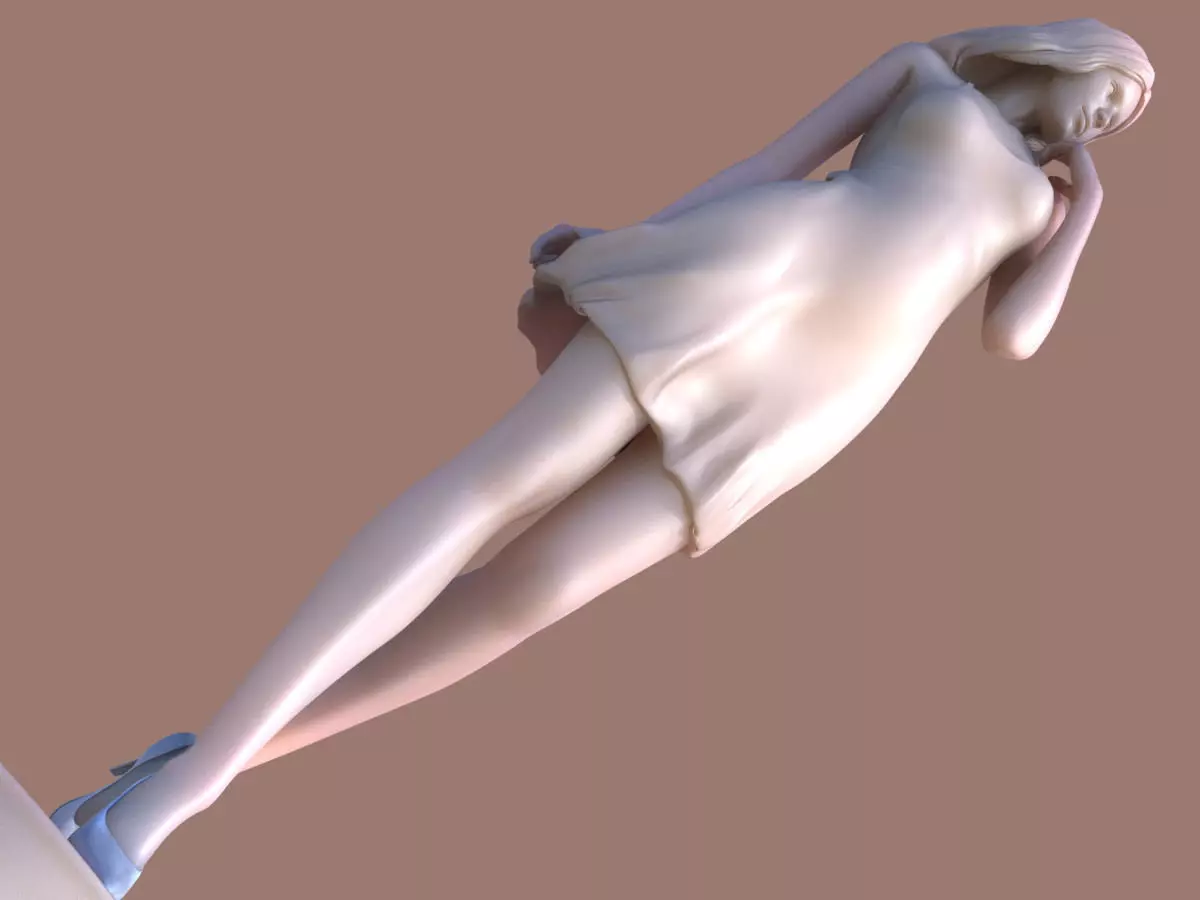 Woman Walking 3D print model_0