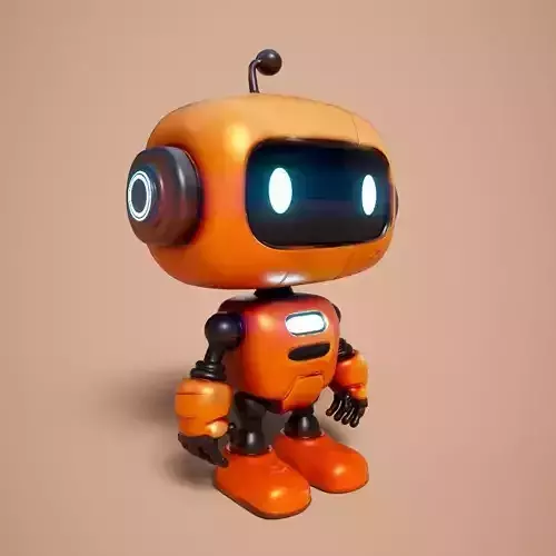 Orange Cute Robot