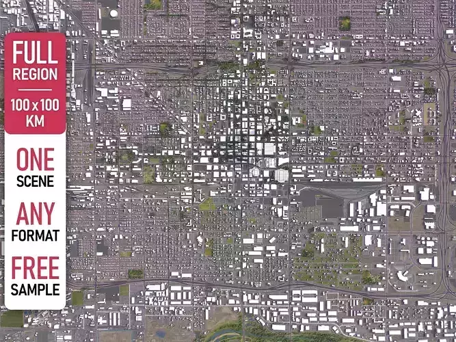 Phoenix - 3D City Model 100km