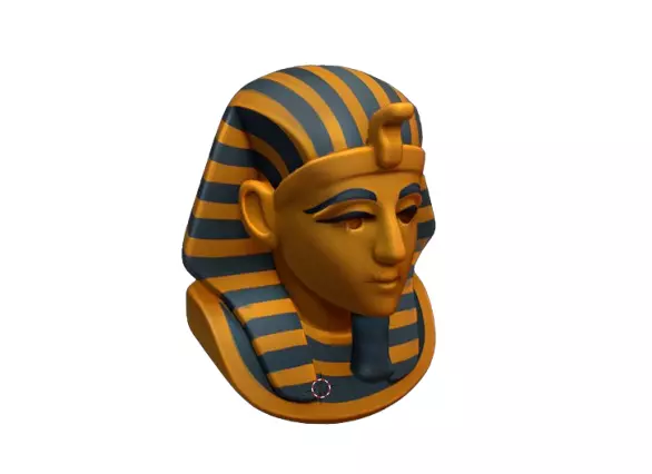 Stylized King Tutankhamun Pharaoh Bust Egyptian 3D print model