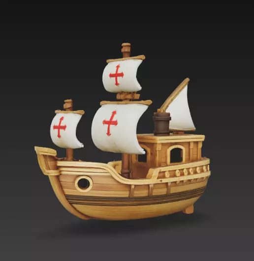 Collectible Benchy style Santa Maria Free 3D print model
