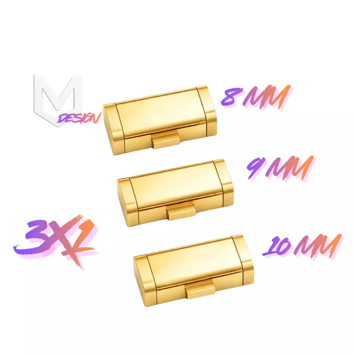 Cuban Link Clasp Lock - 8mm 9mm 10mm 3D print model