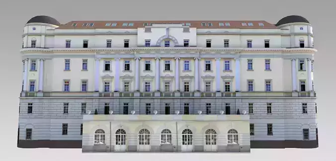 Classical Government Building Low-poly 3D model