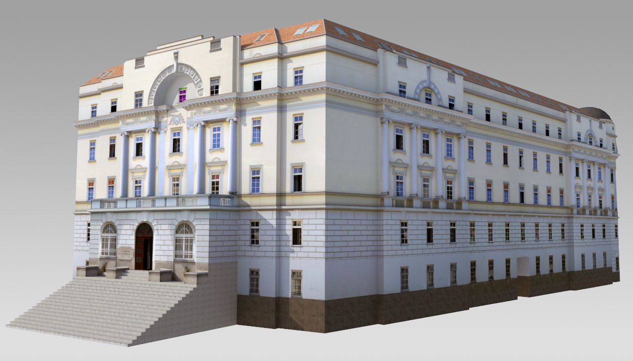 Classical Government Building Low-poly 3D model_2