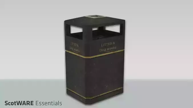 UK ESSENTIAL British Public Bin Litter Dog Waste Trash