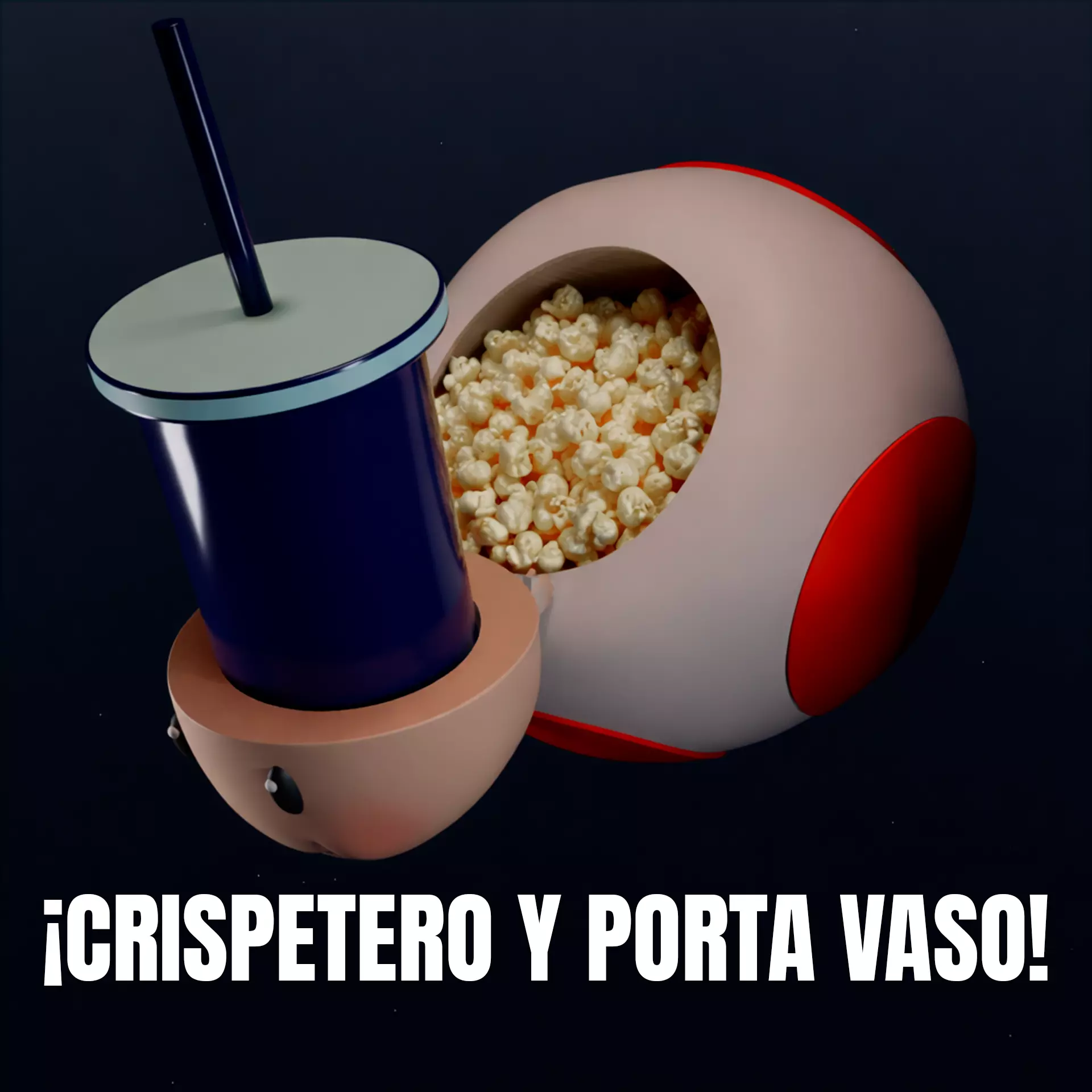 TOAD PALOMERA Y PORTA VASO 3D print model