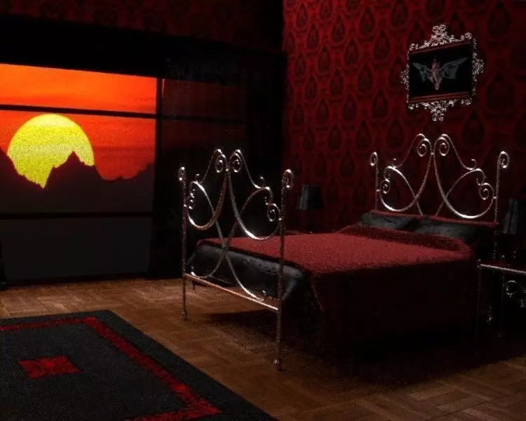 Vintage style bedroom set 3D model