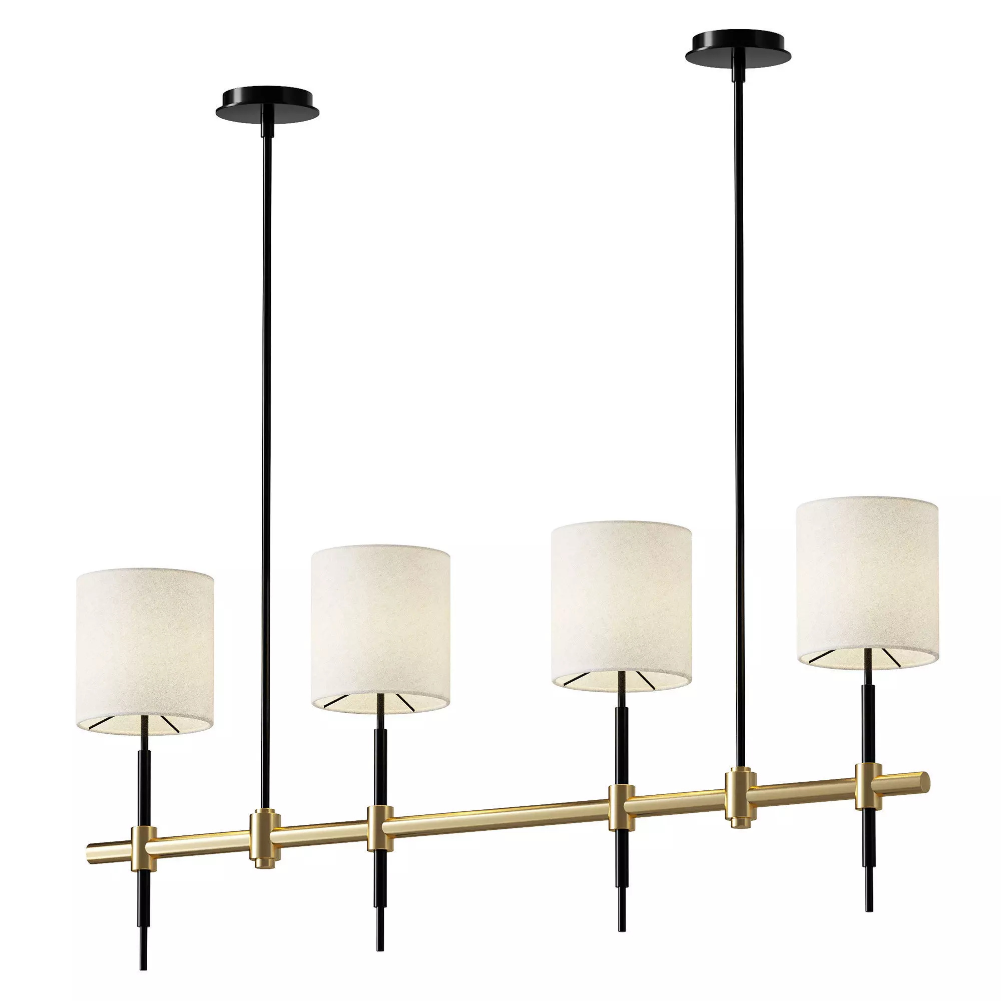 Reese Metal Linear Chandelier 3D model