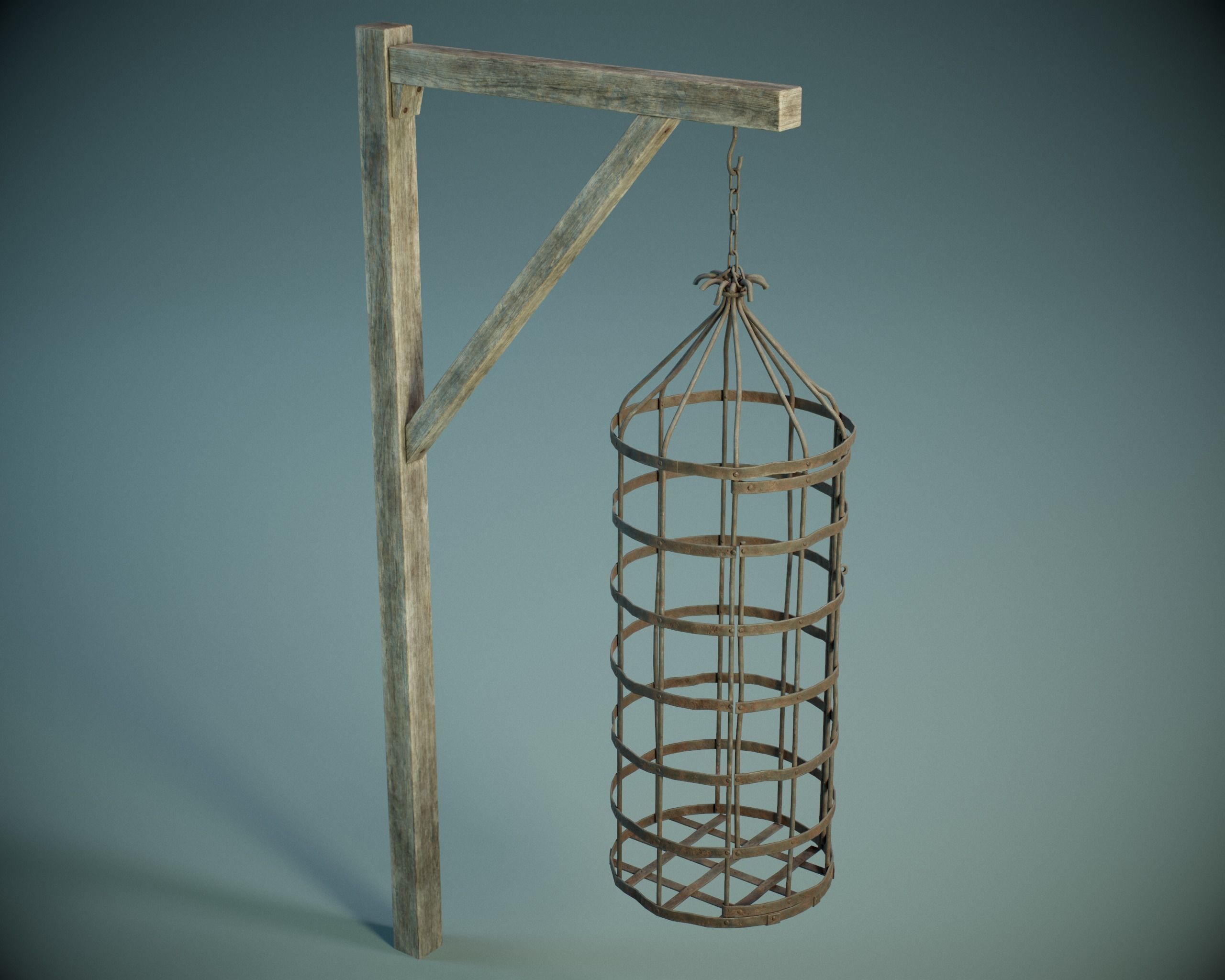 Medieval Torture Pack Low-poly 3D model_14