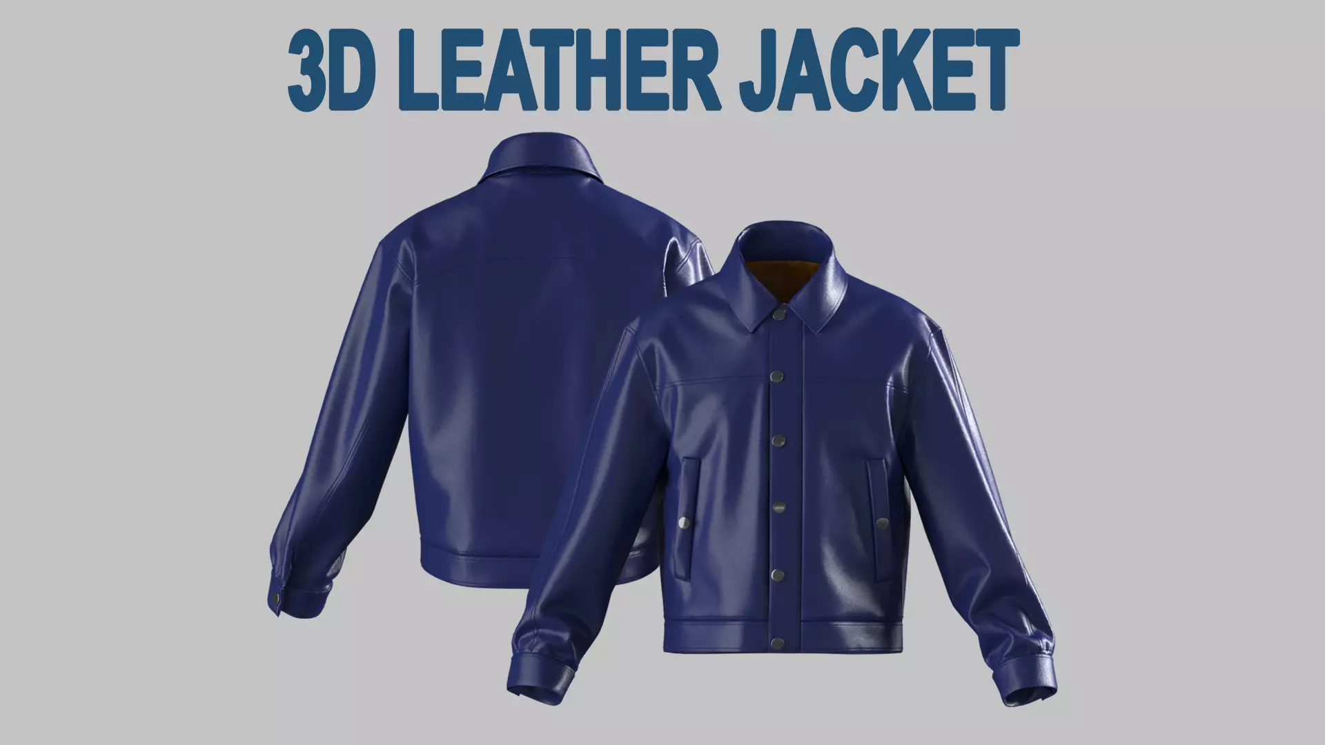 3D Leather Jacket Low-poly 3D model