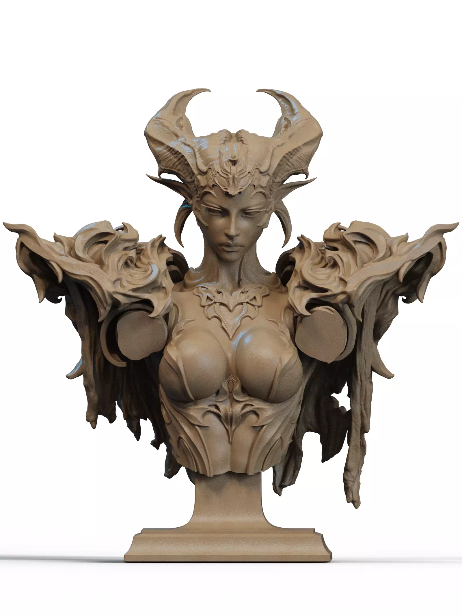 The Queen of the Ashen Vale Bust 3D Print 3D print model