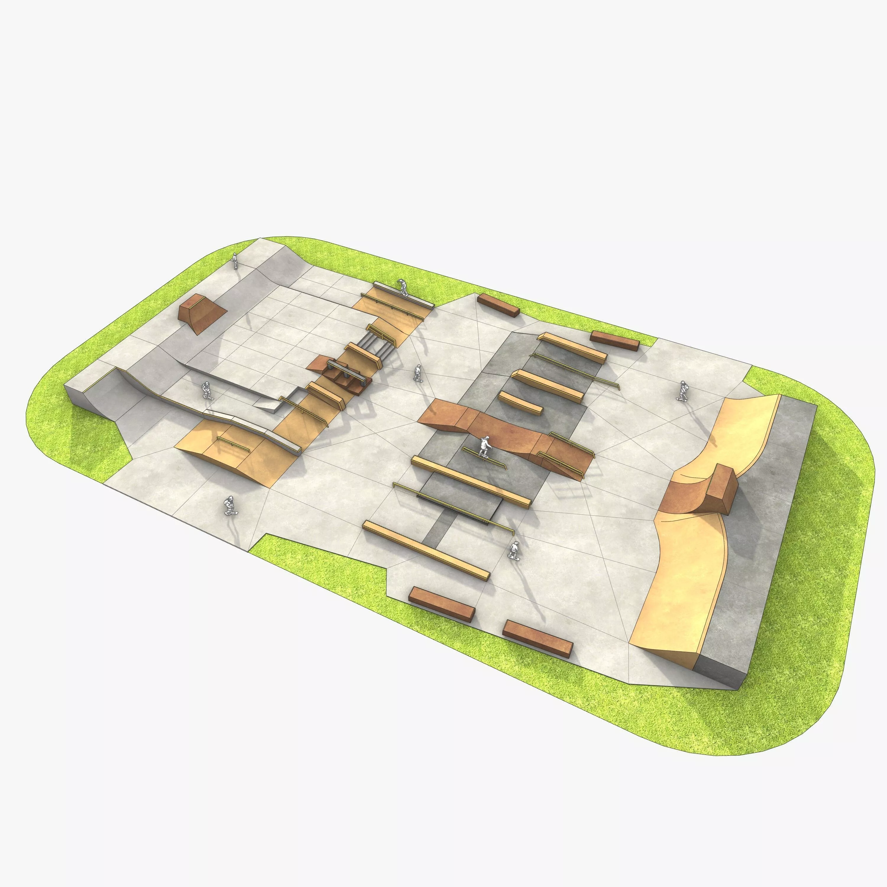Skate papk 01 - Street Plaza 3D model